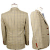 Cream White Tweed With Blue Windowpane 3 Piece Suit
