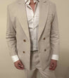 Linen Double breasted Linen 2 Piece Suit